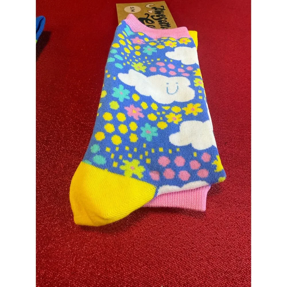 Bundle  2 New Awesome Socks Club Crew Socks 